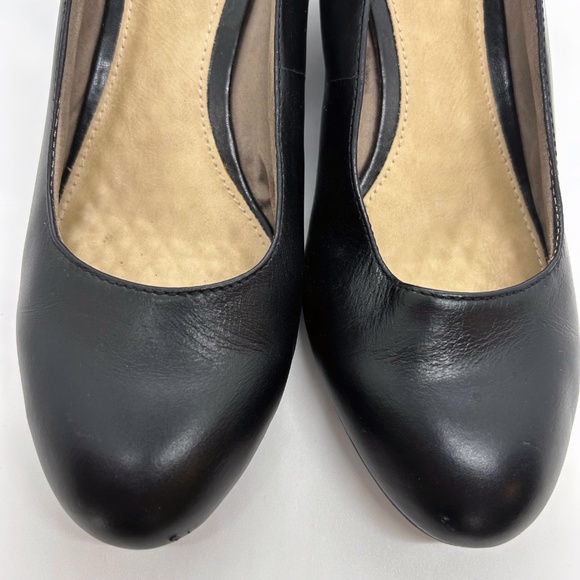 Hush Puppies Women's Leather Black Wedge Heel Pumps, Size 9 - Picture 6 of 7